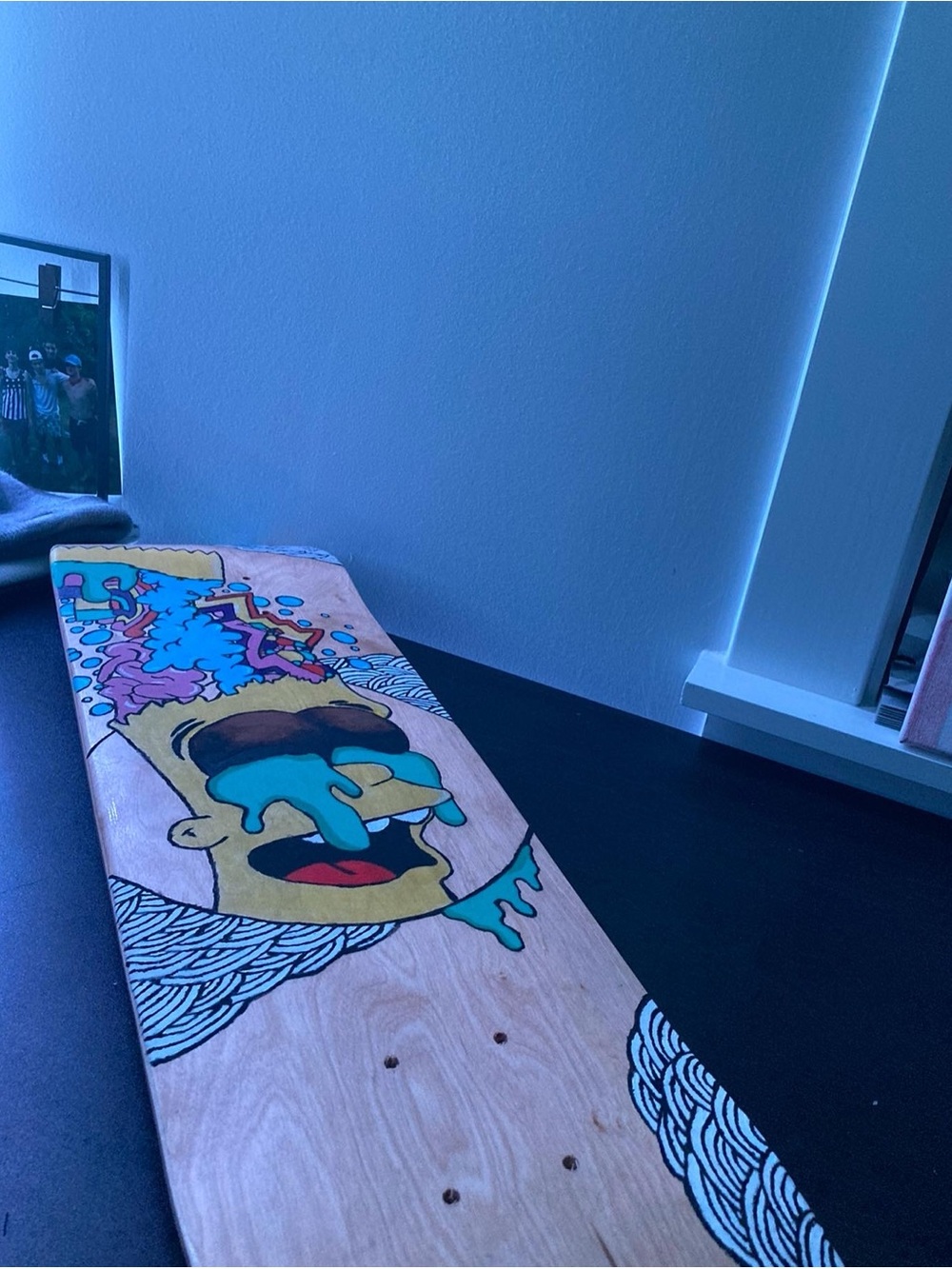 Graphic Skateboard Deck with Colorful Surreal Artwork - Picture 3 of 3